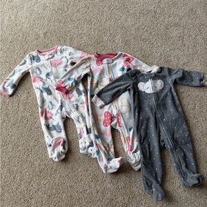 Carter's Girls Fleece Footed Sleepers